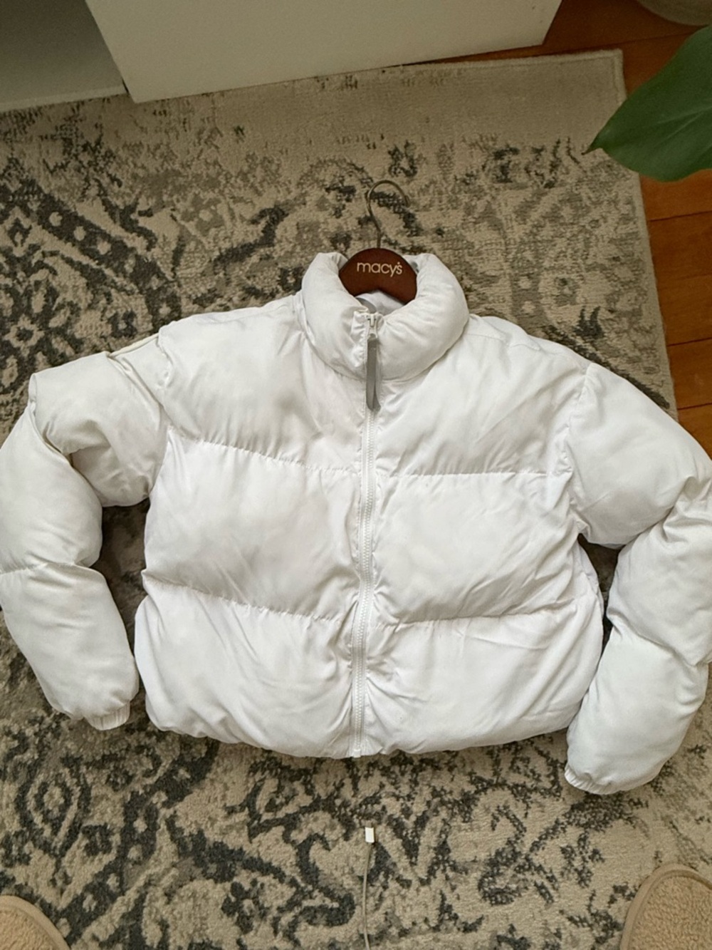 Fabletics White Puffer Jacket - Women's Insulated Zip Front